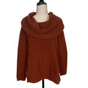 Anthropologie Angel Of The North Boucle Wool Blend Cowl Neck Sweater Size XS